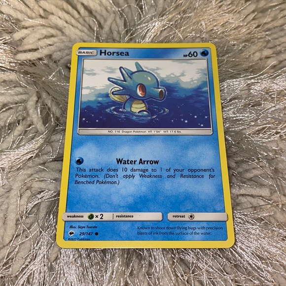 Pokemon | Other | Horsea 2947 Burning Shadows Pokmon Card | Poshmark Pokemon | Other | Horsea 2947 Burning Shadows Pokmon Card | Poshmark